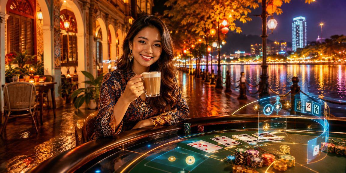 Pemain Malaysia menikmati permainan kasino langsung baccarat dengan motif batik di platform 88000